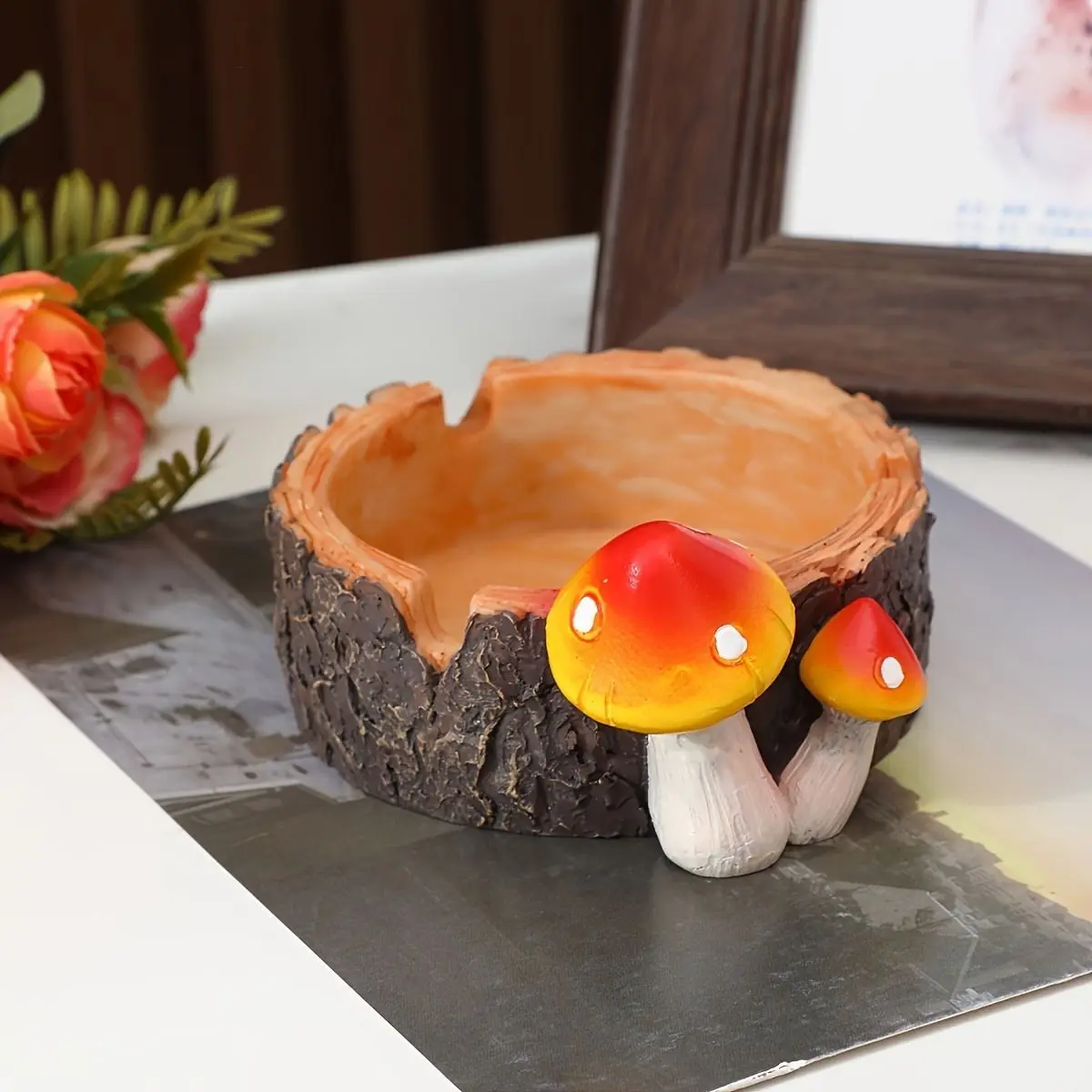Ashtray Gift Home Decoration Mushroom Funny Ashtray Office Living Room Study Indoor Unique Small Ornament