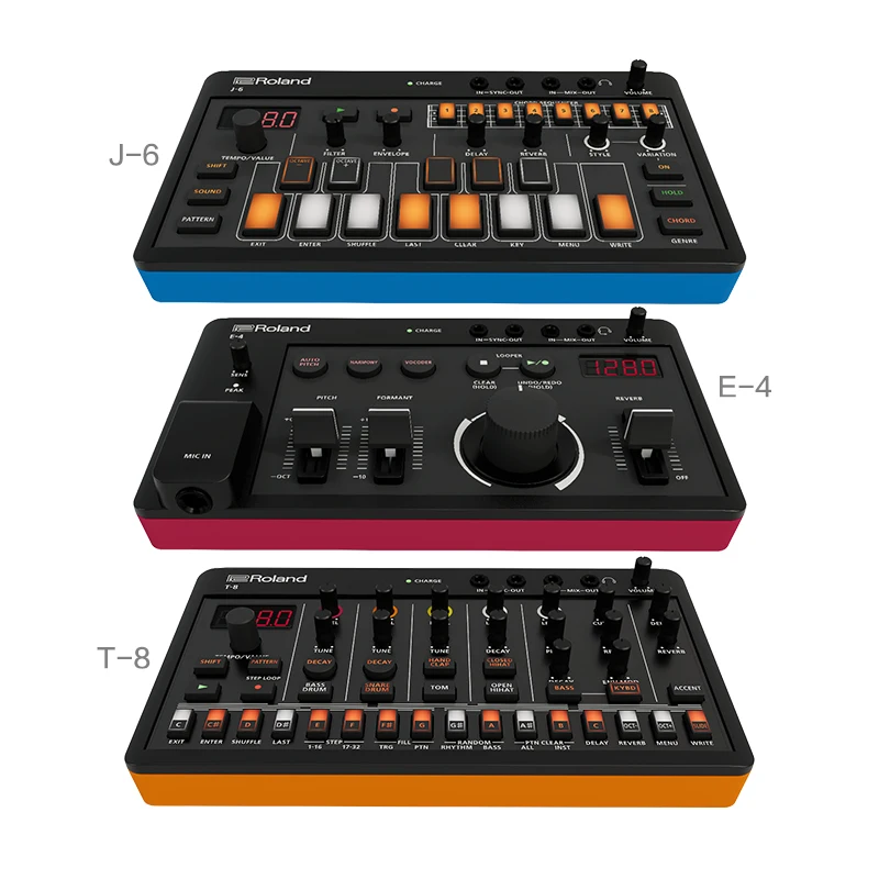T-8 Drum Machine J-6 Chord Synthesizer E-4 Vocal Effects Machine