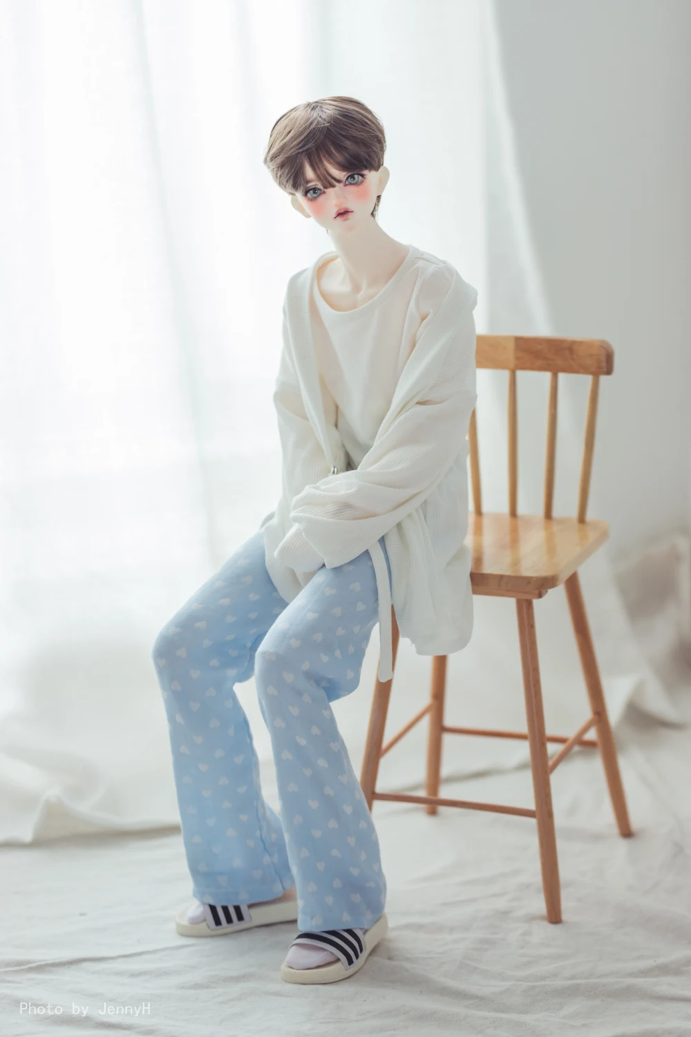 BJD Doll clothes suitable for 1/3 1/4 Uncle size loose casual everything 4 piece set doll accessories