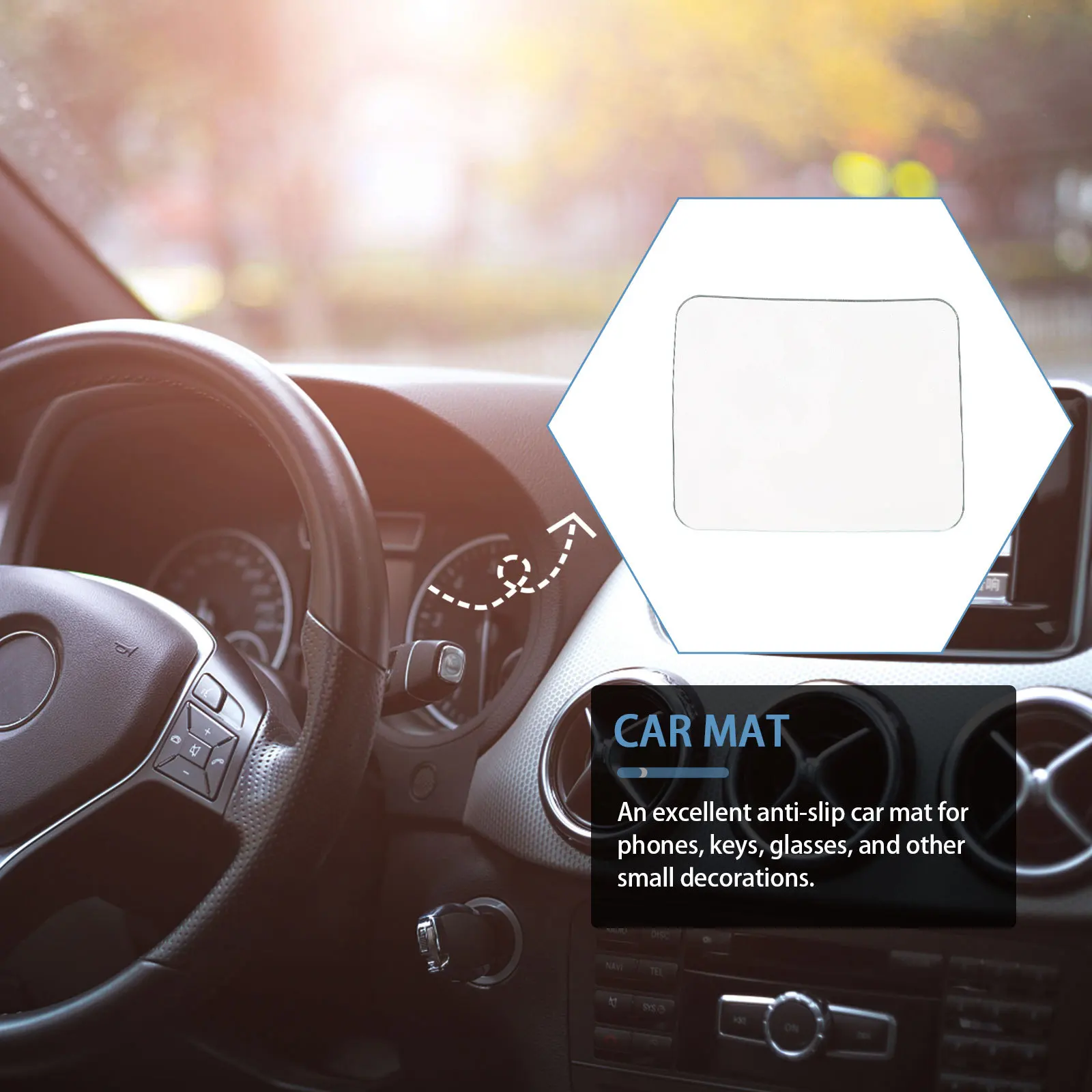 

10Pcs Skidproof Mat Car Phone Pad Non-Slip Cushion for Dashboard Interior Auto Accessory Multi-Functional Reusable Easy Clean