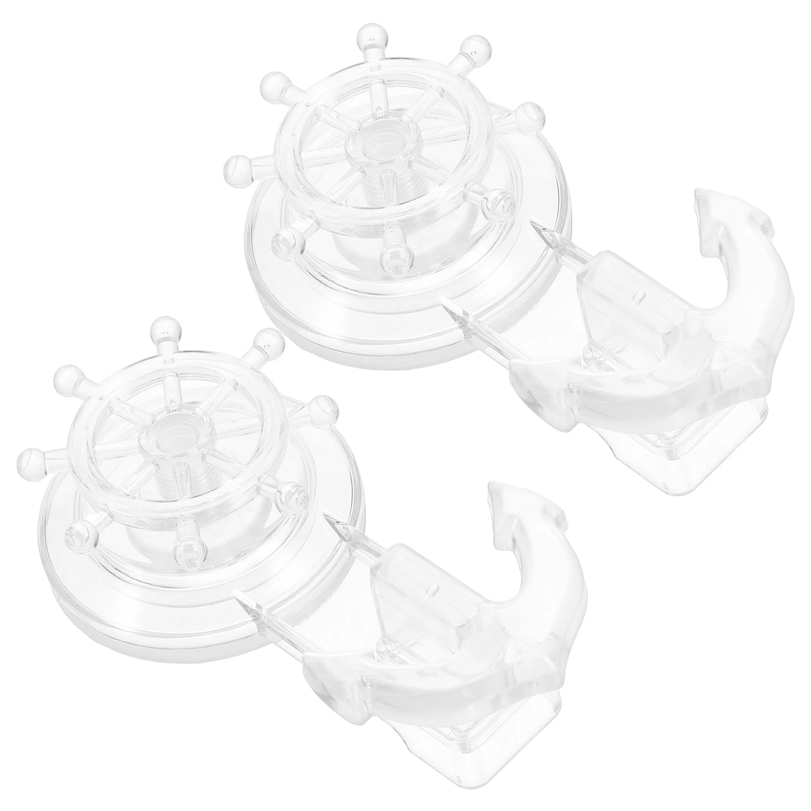 

2pcs Suction Cup Pvc Heavy Duty Wall Hooks Multi-Purpose Bathroom Hangers Reusable Shower Hooks Kitchen Utensil Holder Vacuum