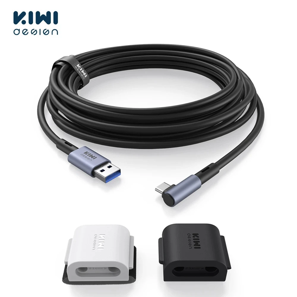 KIWI 디자인 고속 데이터 전송 USB C 케이블 VR용 링크 케이블, Quest3/Quest 2 액세서리, USB3.0 to C타입, 내구성, 16FT, 5M