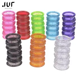 Multicolor HOT 5 pz/set forbici per capelli in Gel di silice taglio ad anello forbici per cerchi da barbiere accessori per attrezzi da parrucchiere