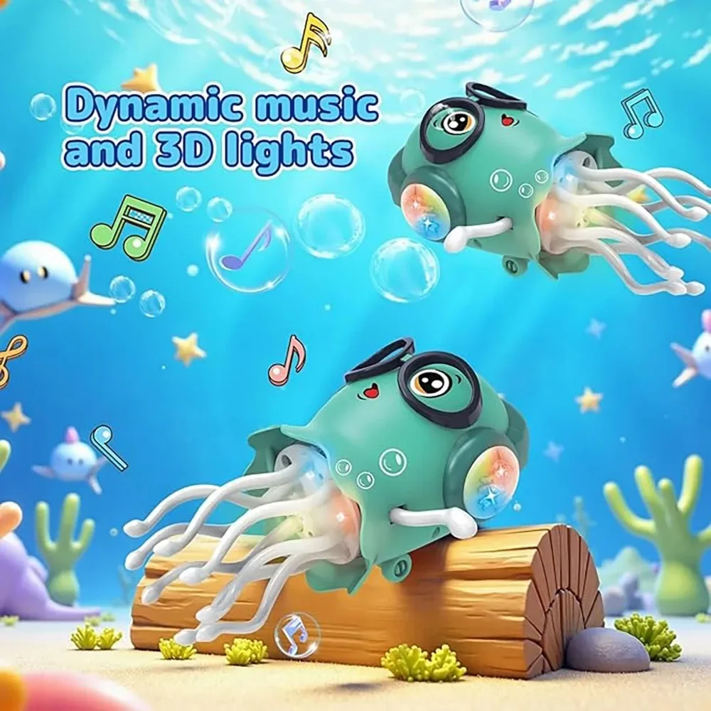Kids Electric Dancing Octopus Toys Auto Sensing Avoiding Obstacles Crawling Electronic Magical Dance Jellyfish Christmas Gifts