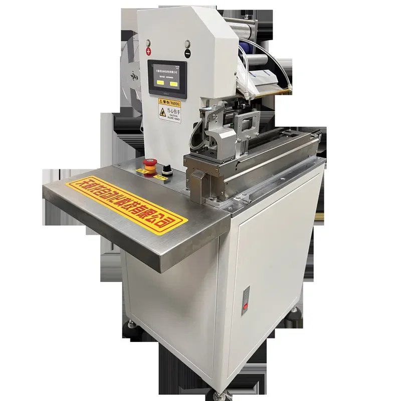522 Semi-Automatic Film & Wood Packaging Wire Harness Folding Labeling Machine Cable Barcode & Wire Tape Labeling Machine
