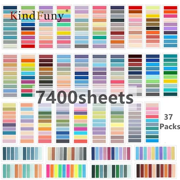 Kindfuny แผ่นกระดาษบันทึกข้อมูล7400แผ่นกระดาษกาวในตัว, แผ่นบันทึกข้อมูลกระดาษจดแผ่นดัชนีป้ายสติกเกอร์