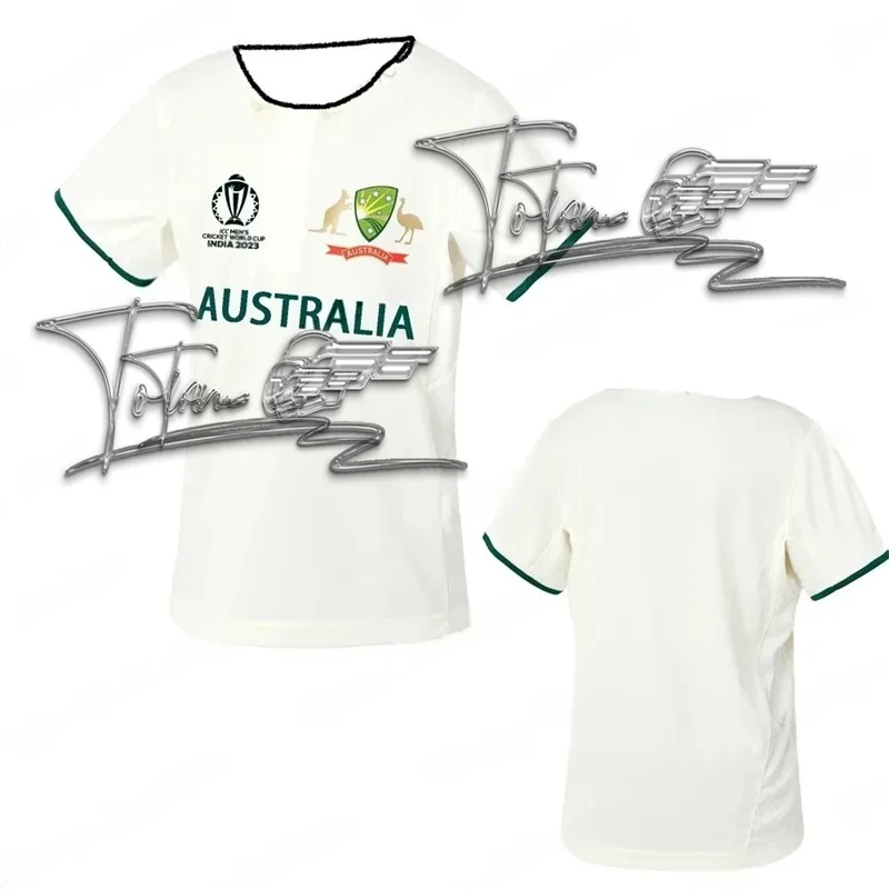 2024 Australia Cricket Ball Jersey Kits Jerseys Home Cricket Shirt Fans Kit Special Anniversary Edition Jersey Sport Oversized