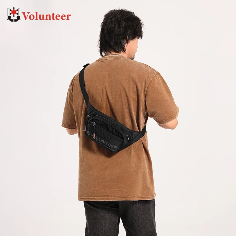 Volunteer Waist Bags for Men 2023 New Fashion Waterproof Versatile Vintage Phone High Quality Commuter Crossbody Bags 1802-17