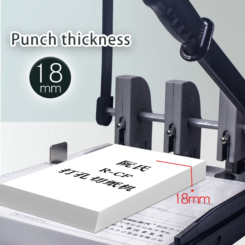 Wholesale 3-Hole Punch With Paper Cutter R-CF 180 Sheets Paper Punch For Office Essentials Print Shops