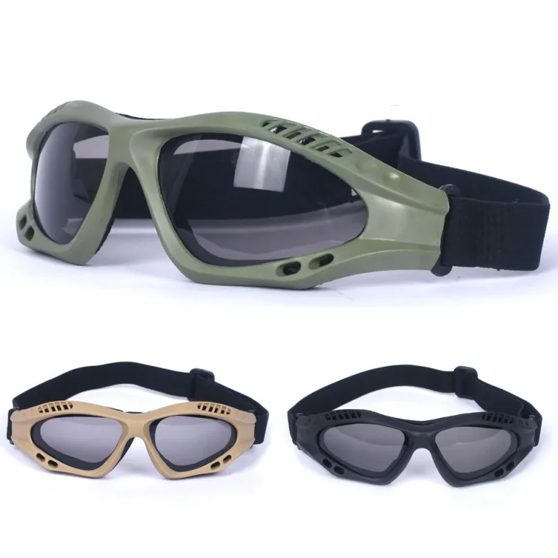

NEW Motorcycle Goggles Cycling Glasses Elastic CS Tactical Safety Goggles Windproof Anti-Dust Outdoor Sports Goggles