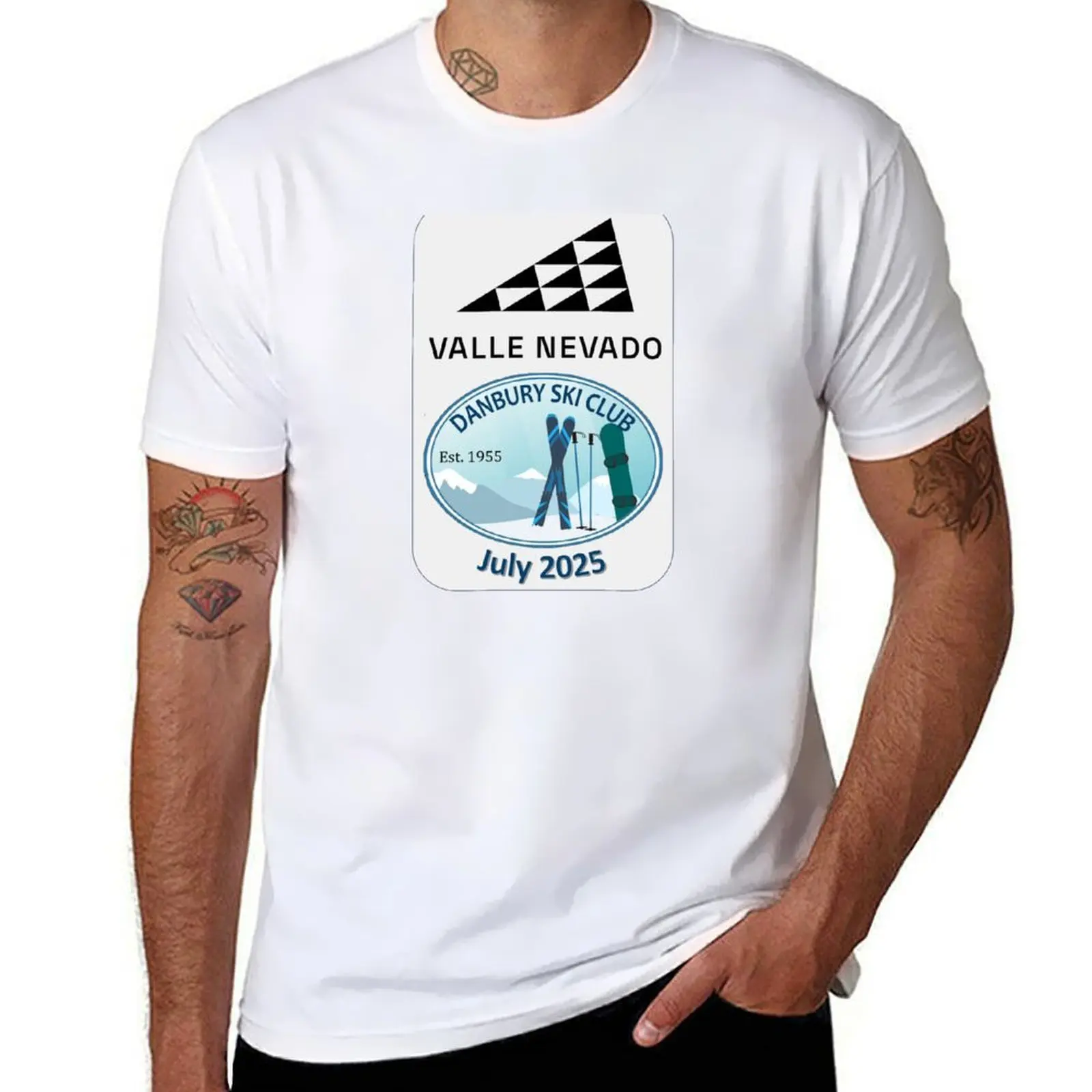 

Valle Nevado Chile 2025 Trip Logo T-Shirt man t shirts for men casual t shirts for man pack white T-Shirt