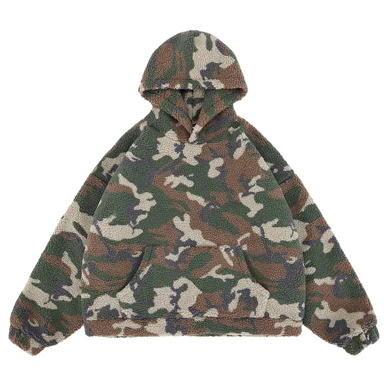 

Негабаритные камуфляжные флисовые толстовки в стиле хип-хоп, уличная одежда, повседневные пуловеры, толстовки для мужчин