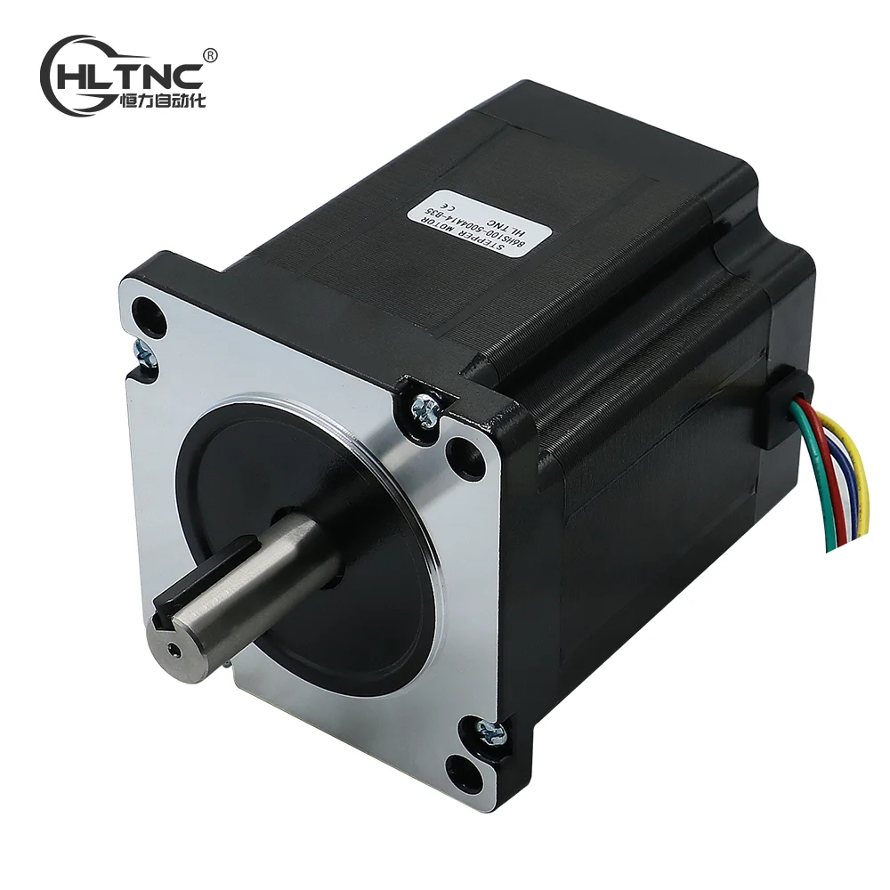 HLTNC Nema34 86HS100 6.5Nm 5A 100mm Stepper Motor 4 Lead Engine With 14mm Single Dual Shaft For CNC Engraver Milling Machine