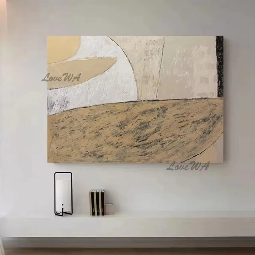 لوحة قماشية، وصول جديد، صورة تجريدية، جدار فني مزخرف بتصميم كبير الحجم، بدون إطار، ديكور غرفة المعيشة الفاخرة #6