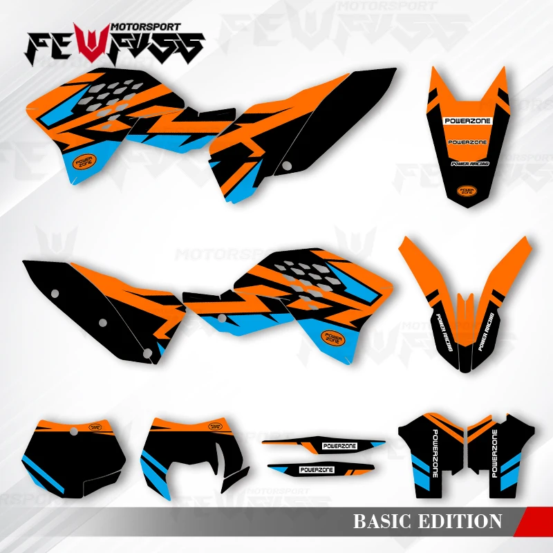 

Графические наклейки Fewfuss, наклейки для мотоцикла, фон на заказ для KTM SX SXF 2007 2008 2009 2010 EXC XCW 2008 2009-2011 006