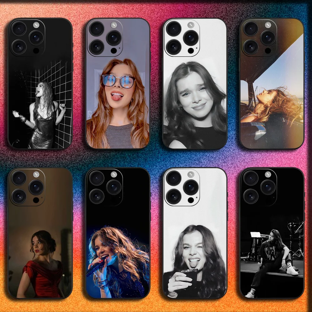 

Singer Hailee S-Steinfeld Phone Case For iPhone 16,15,14,13,12,11,Pro,XS,Max,XR,Plus,SE,Mini Soft Black Cover