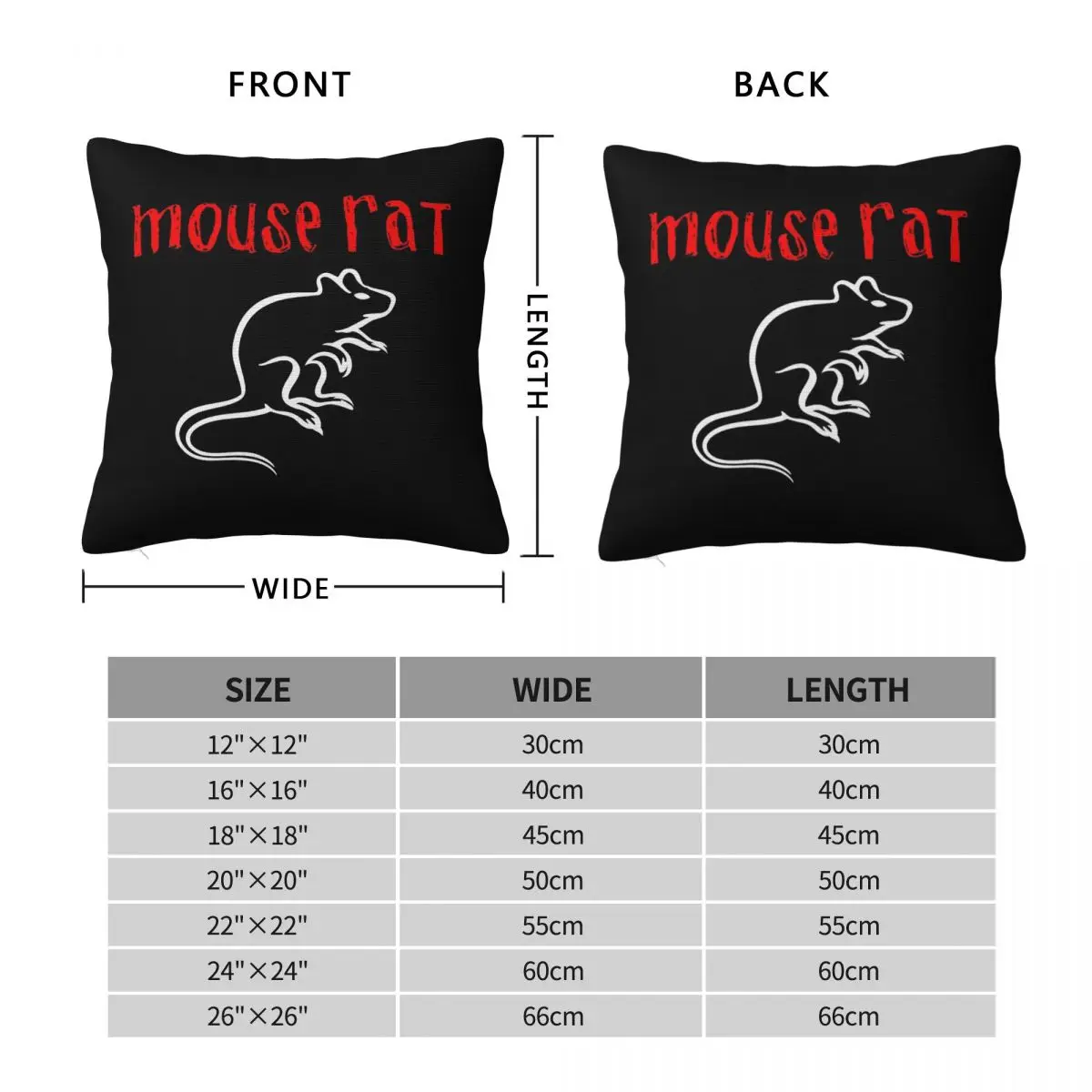 Parks And Recreation Mouse Rat Square Pillowcase Polyester Linen Velvet Creative Zip Decorative Throw Pillow Case Room 45x45