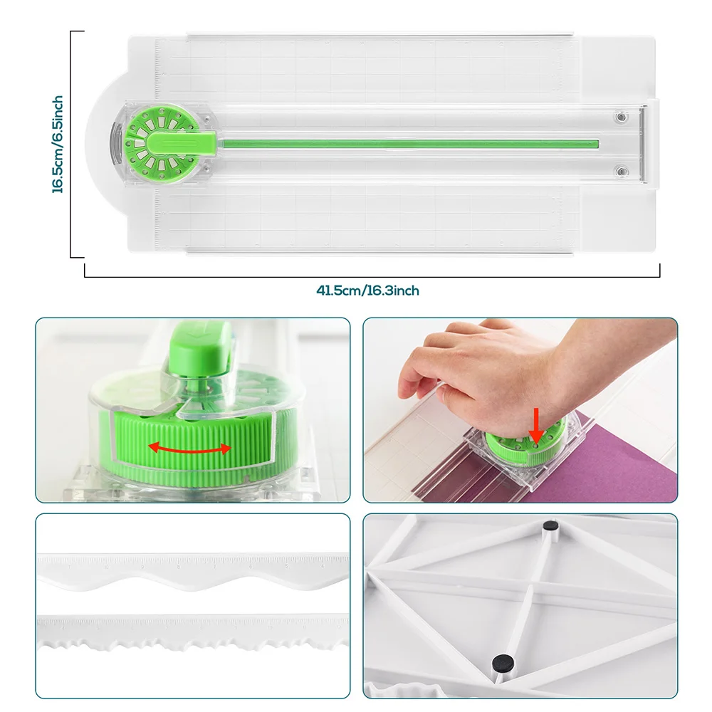 12 In 1 Paper Cutter Multi-Function Paper Dial Trimmer Creasing for Hand-Cutting Card Art Tool Factory School Office Accessories