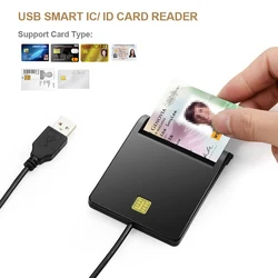 X01 USB Smart Card Reader For Bank Card IC/ID EMV card Reader High Quality for Windows 7 8 10 Linux OS USB-CCID ISO 7816