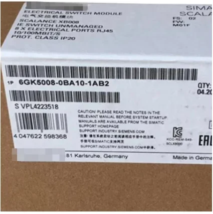 

6GK5008-0BA10-1AB2 SCALANCE XB008 Unmanaged Industrial Ethernet Switch 6GK5 008-0BA10-1AB2