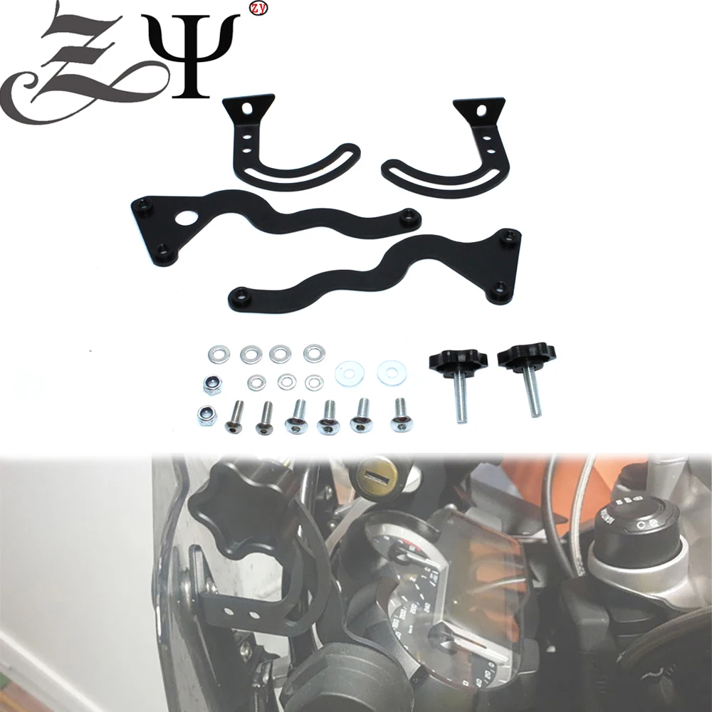 

For BMW R1200GS LC /Adv R1250GS R 1250 GS Adventure Additional Windshield Windscreen Reinforced Bracket Mount