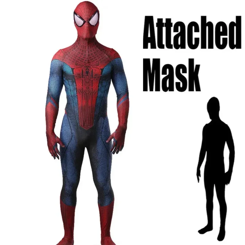 Halloween Uomini Adulti/Bambini TASM 1 Spiderman Costume Cosplay L'incredibile Supereroe Zentai Suit Ragazzi Tuta maschile @ 0Z *