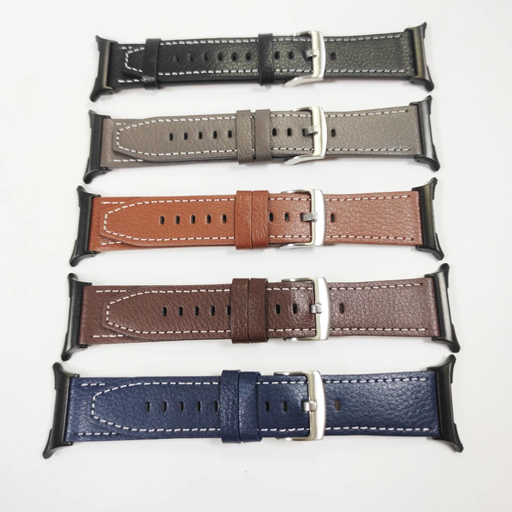 Vintage Leather Bracelet For Samsung Galaxy Watch Ultra Genuine Leather Band Watch 7 Ultra 47mm Strap Replacement Belt Wristband