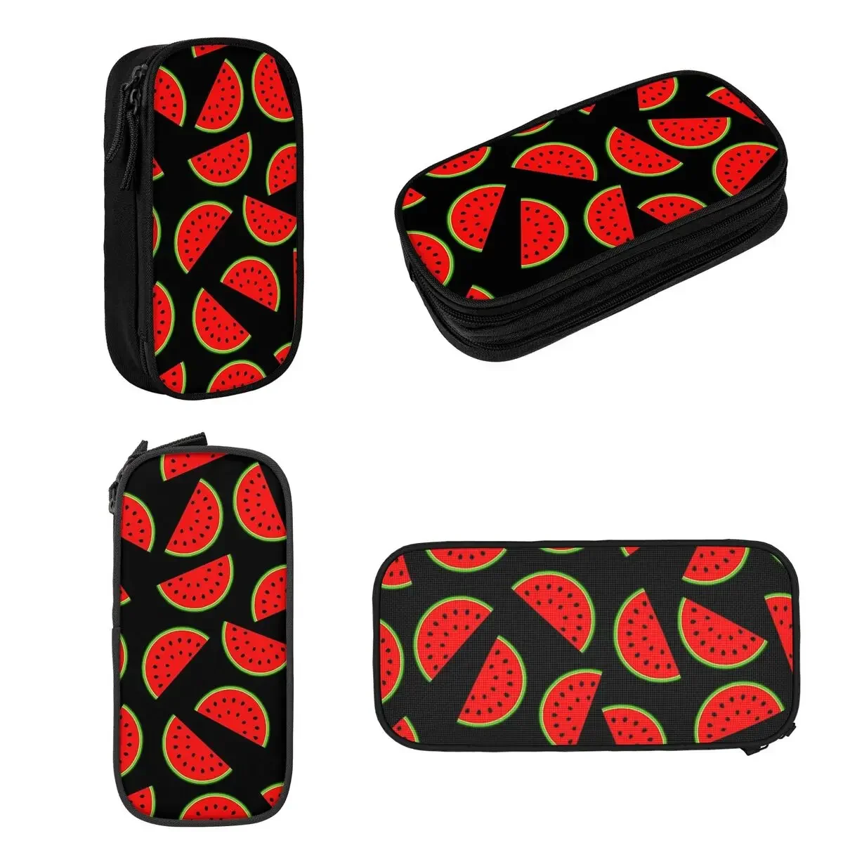 Cute Watermelon Slices Pencil Cases Big Capacity Pen Bags Pen Box Pencil Pouch For Boys Girls Students Stationery School Office