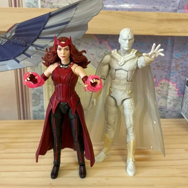 Genuine Ml Legends Jubilee Scarlet Witch 6 Inch Action Figure Toys White Vision Statue Model Doll Collectible Decora Xmas Gifts