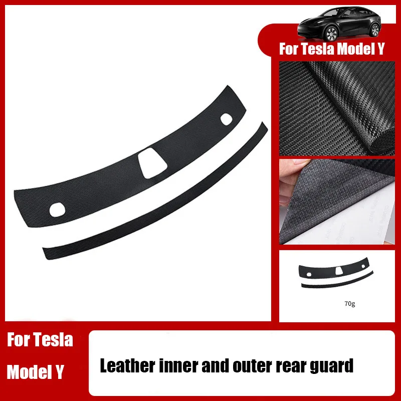 Trunk Protector Guard For Tesla ModelY Anti-Scratch Mat Rear Cargo Threshold Sill Cover Bumper Leather Organizer Pad Accessories