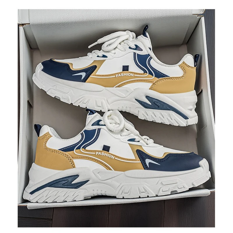 

Мужские повседневные кроссовки на толстой подошве, высококачественные, вулканизированные, в корейском стиле, молодежные, с мягкой подошвой, дышащие