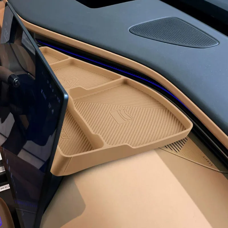 For XPENG GX 2026 Car Dashboard Silicone Storage Box A Storage Compartment Behind The Screen Interior Car Accessories