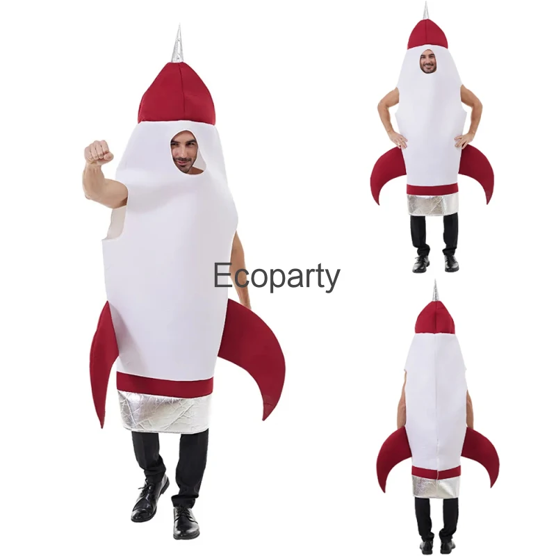 Unisex Anime Rocket Cosplay Costume Adult Halloween Purim Carnival Party 3D Rocket Spaceman Jumpsuits Suit For Men Women