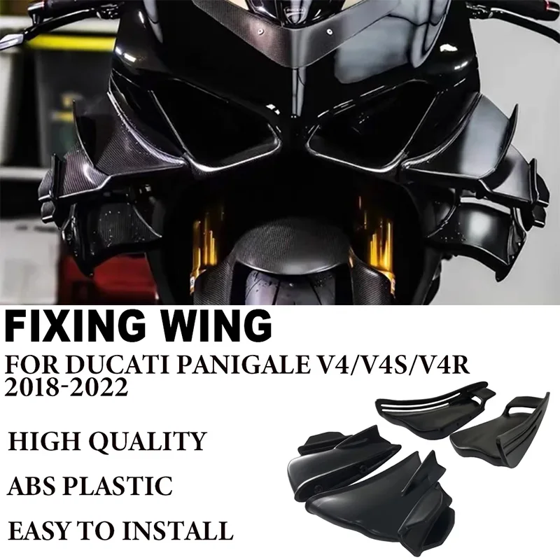 

For Ducati Panigale V4 V4S V4R 2018-2022 Motorcycle aerodynamic wings, high-quality fixed wing spoiler, side wingle