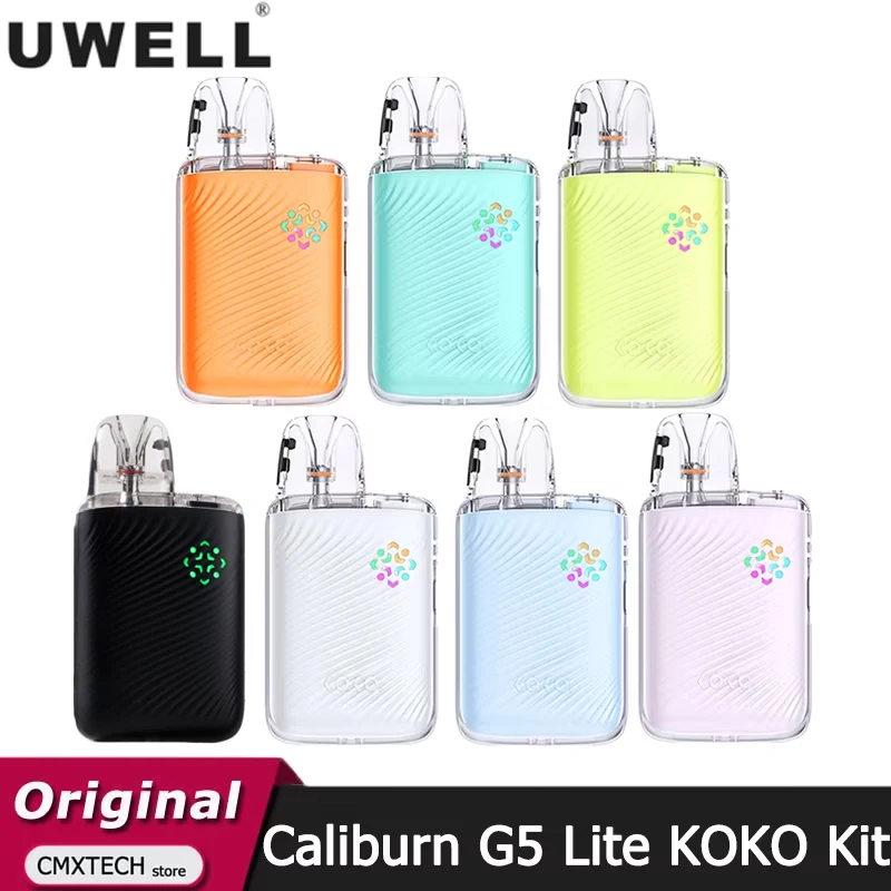 Original Uwell Caliburn G5 Lite KOKO Kit 35W 1600mAh Batterie Vape mit 3ML Caliburn GPP Pod Patrone elektronische Zigarette Vaper