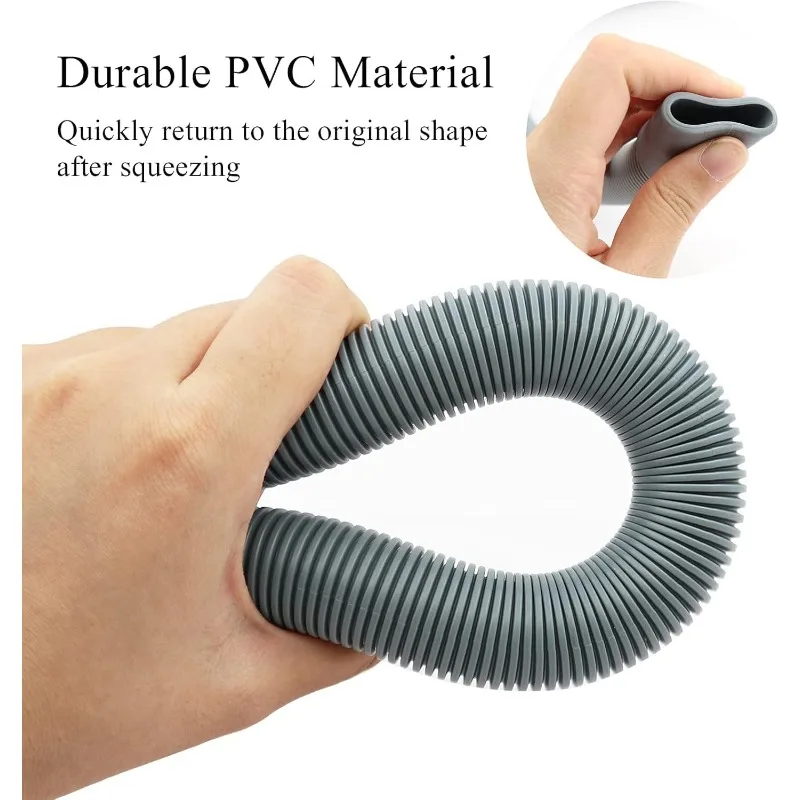 1/1.5/2/3 Meter Washing Machine Drain Hose Flexible Dishwasher Drain Hose Extension Kits Corrugated Washer Discharge Hose Set