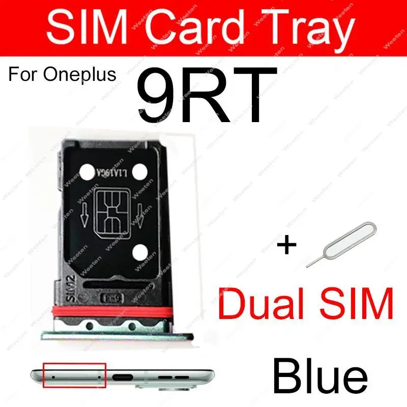 Sim Card Tray For Oneplus 9RT 10 Pro 10R 10T Sim Card Slot Adapter Card Reader Parts