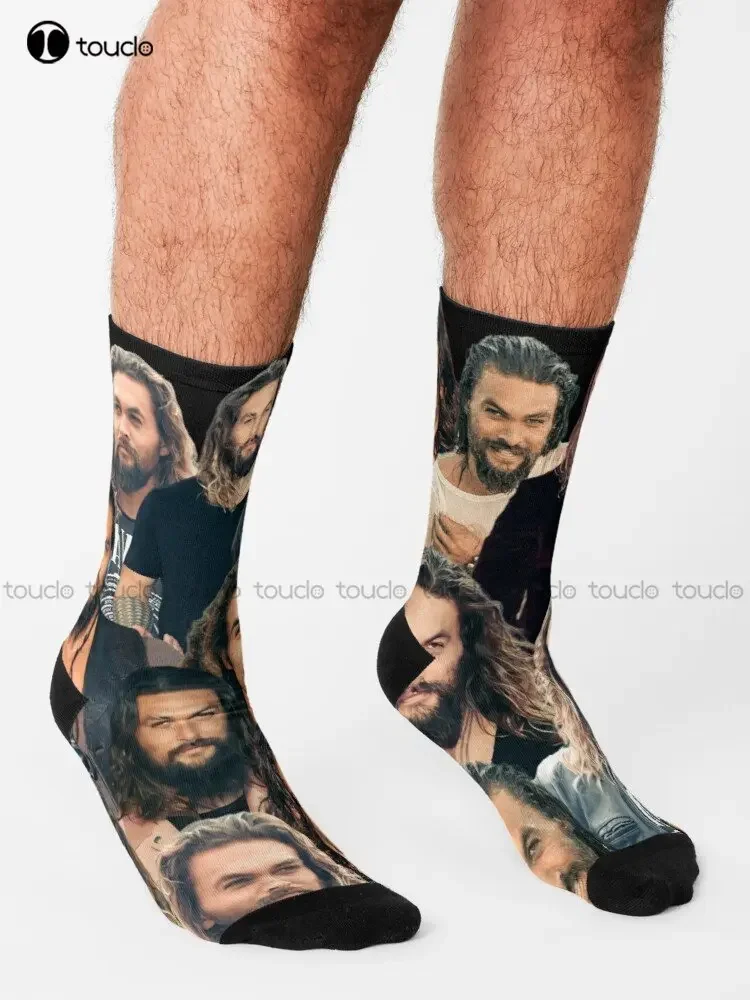 Jason Momoa Orignal Willow Days Collage  Boys Street Skateboard  Creative Funny Socks Colorful