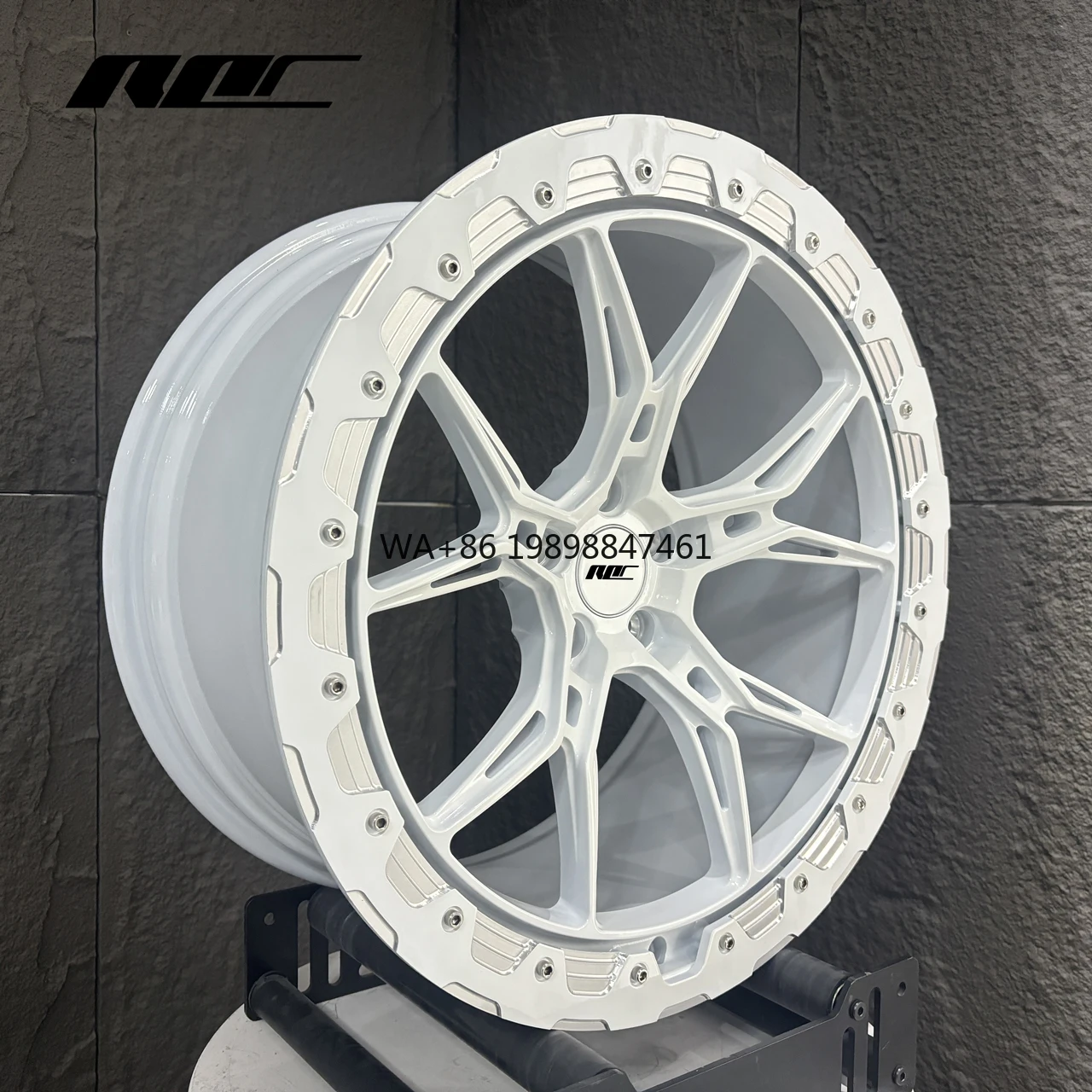 

Roc Custom Simulated Beadlock 5x114.3 5x112 White Rims 19 Inch Forged Wheels for bmw M3 M4 toyota supra