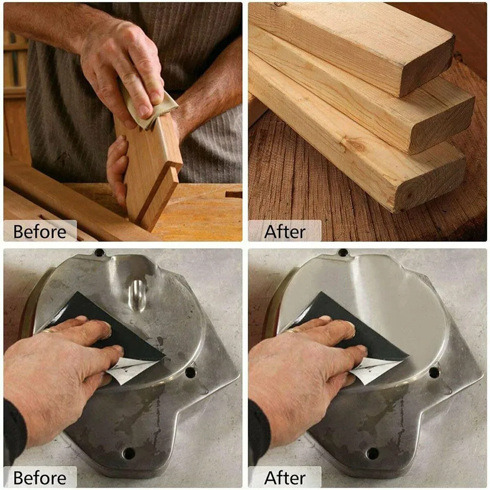 5pcs 사포 세트 2500 3000 5000 7000 그릿 혼합 습식 및 건식 사포 실리콘 카바이드 샌딩 페이퍼 연마 도구