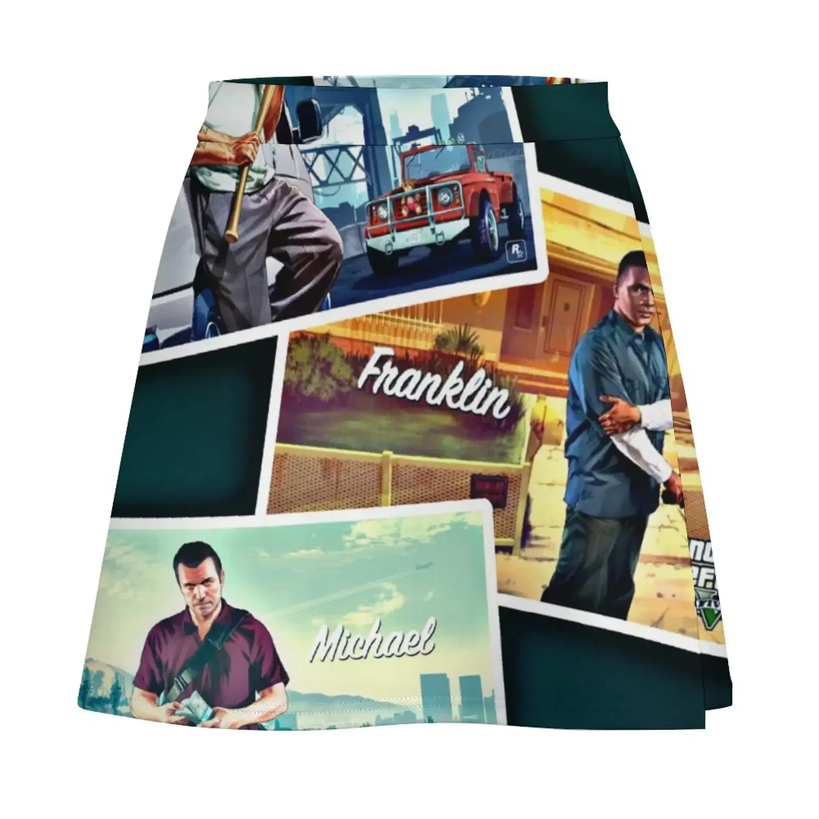 GTA V Story colección de personajes minifalda uniforme escolar vestidos de fiesta elegantes para mujer 2024 falda de mujer vestido de mujer