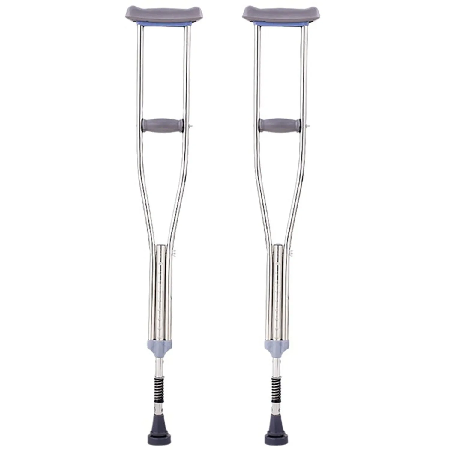 

Cane Crutches Shock-Absorbing Lightweight Stainless Steel Adjustable 3.8ft-4.4ft 9-Level Height Adjustable for Adults/Elderly