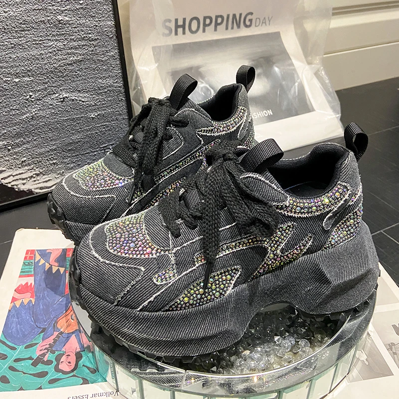 7CM Kadın Gümüş Kristal Günlük - Canvas Sneaker High incelemesi ve fiyatı