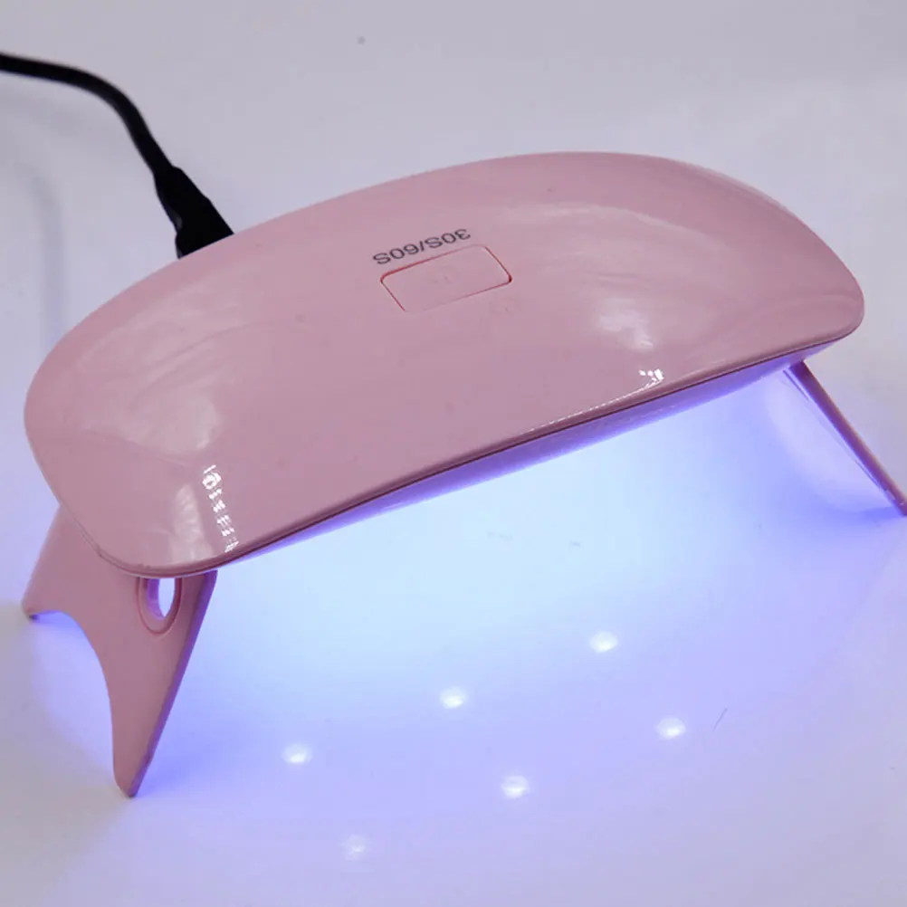 6W 젤 네일 램프 접이식 마우스 모양 6 LED 비즈 USB 네일 드라이어 가벼운 휴대용 가정용 살롱용 UV 램프 젤 폴리쉬용