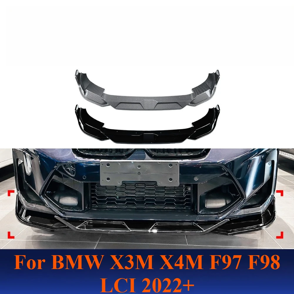 

For BMW X3M X4M F97 F98 LCI 2022+ Front Lip Splitter Bumper Spoiler Body Kit Front Bumper Lip Trim Modification Accessories