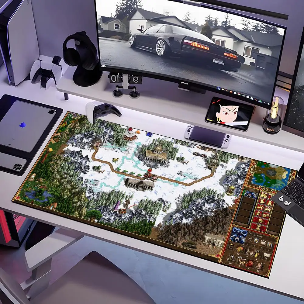 لوحة ماوس أبطال مايت آند ماجيك 3 كبيرة مضادة للانزلاق من المطاط للألعاب لوحة مكتب متينة بحافة سميكة مناسبة للمكتب