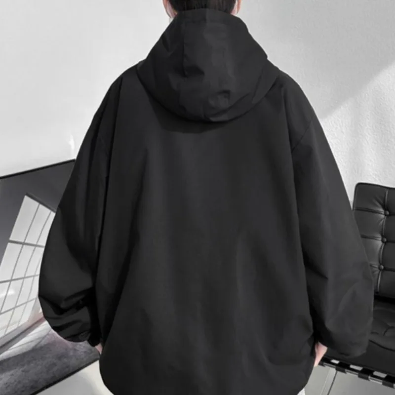 재킷 여성 유니섹스 후드 코트 지퍼 캐주얼 올매치 고딕 솔리드 하라주쿠 아메리칸 스트리트 스타일 패션 미니멀리스트 루즈