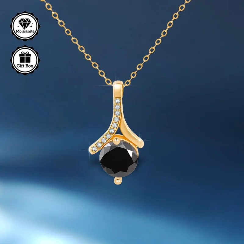 

LAMVOICE / 1 carat moissanite necklace for women christmas gift jewelry for women high quality jewelry,Hypoallergenic necklace