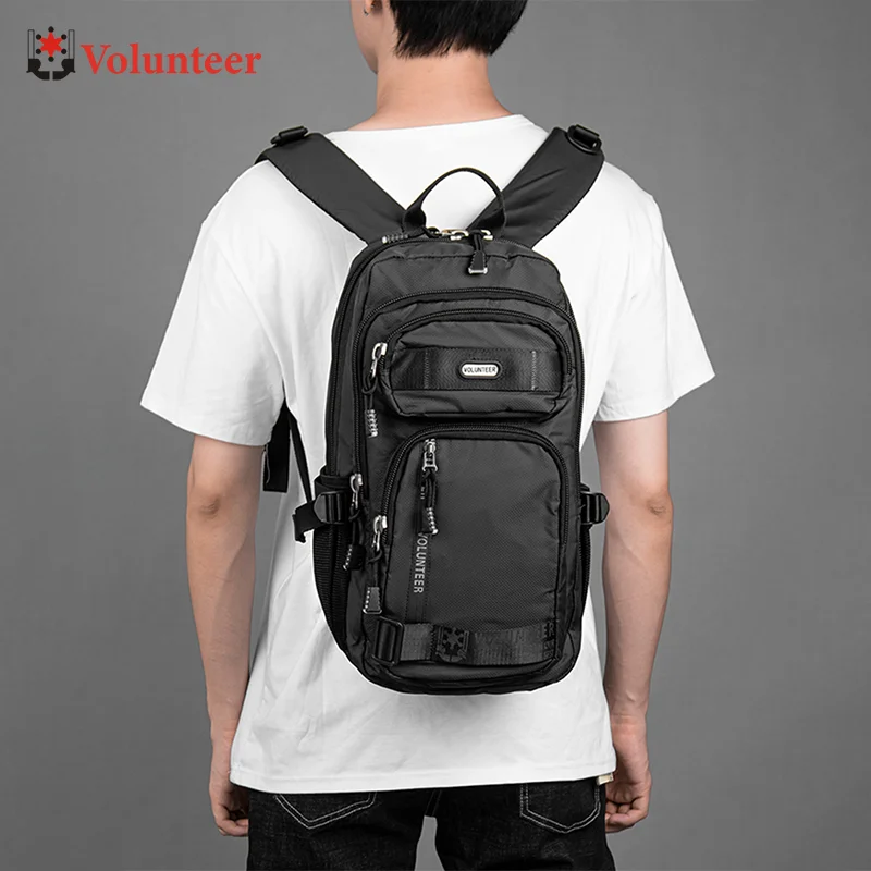 Volunteer Backpacks for Men 2023 New Fashionable Large Capacity Oxford Cloth Commuter Casual Versatile Backpacks 1700-01