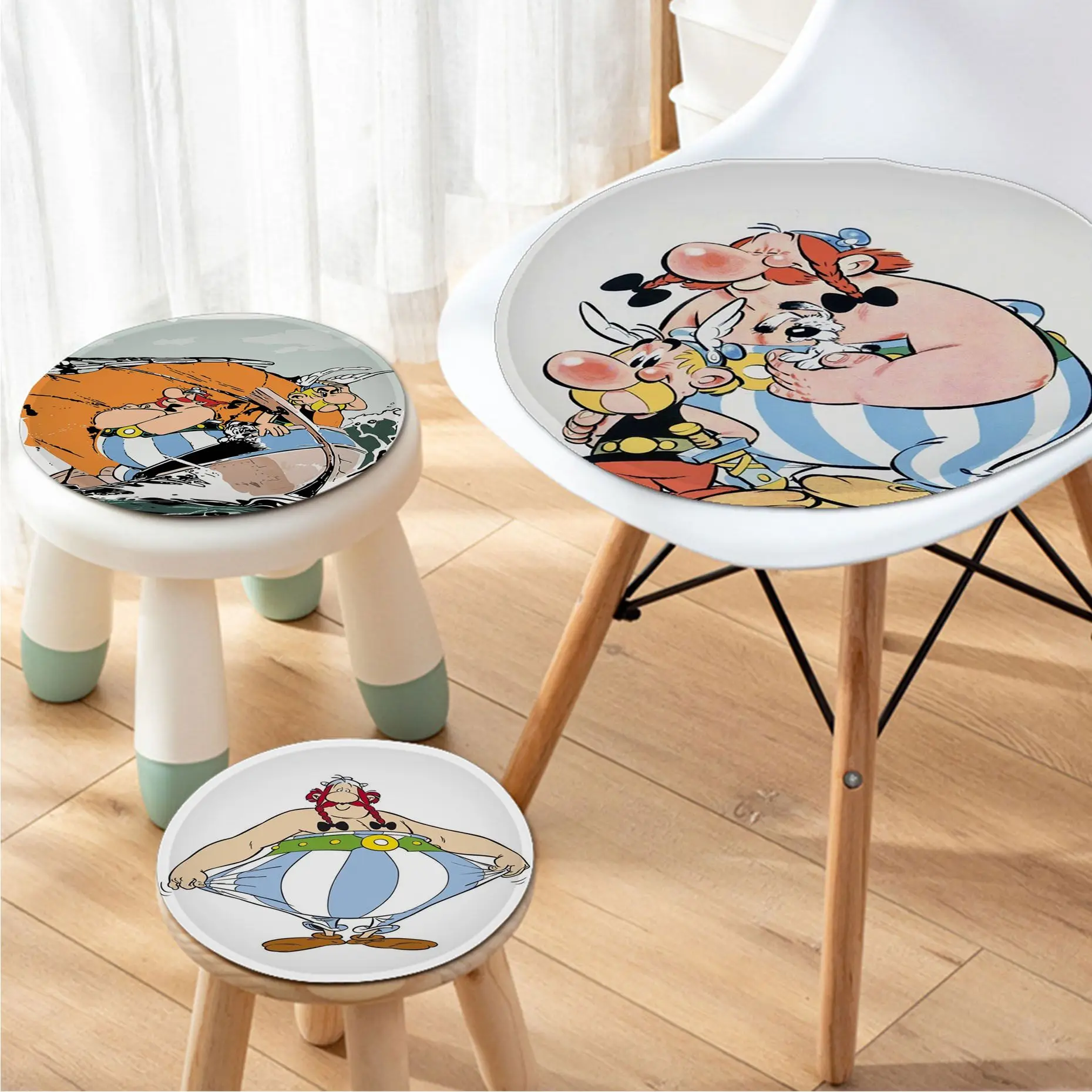 Asterix-Obelix Tie Rope Sofa Mat Dining Room Table Chair Cushions Unisex Fashion Anti-slip Sofa Cushion